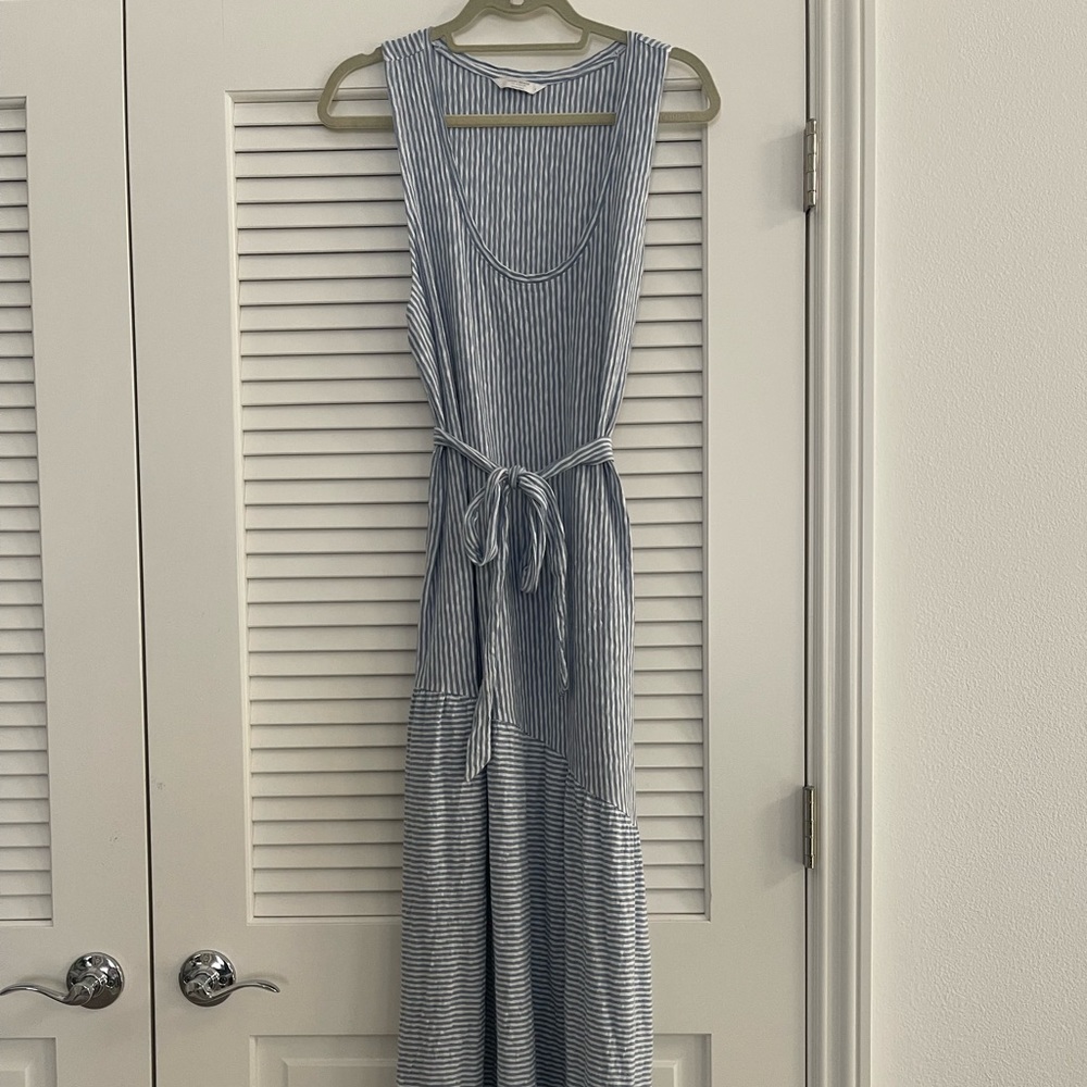 Lucky Brand Eliza Stripe Belted Maxi Dress